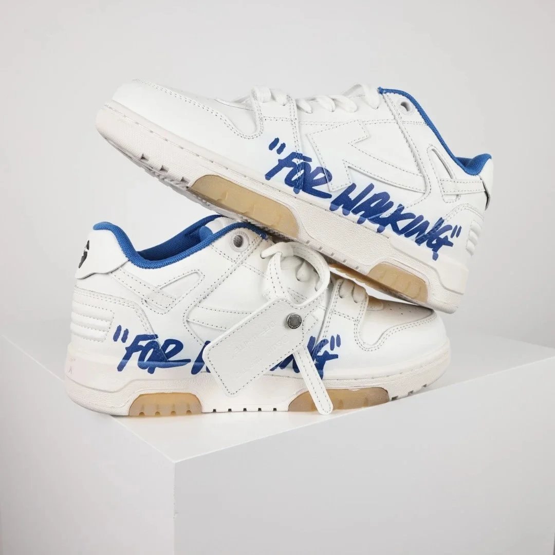 Off-White Diagonal Arrow Low White Pink Sneakers - 26