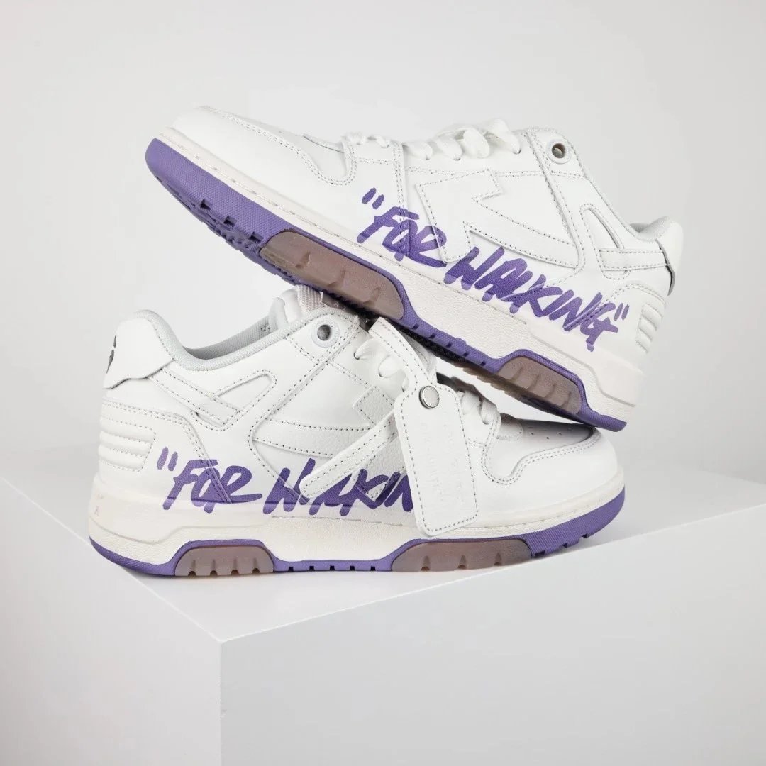 Off-White Diagonal Arrow Low White Pink Sneakers - 35