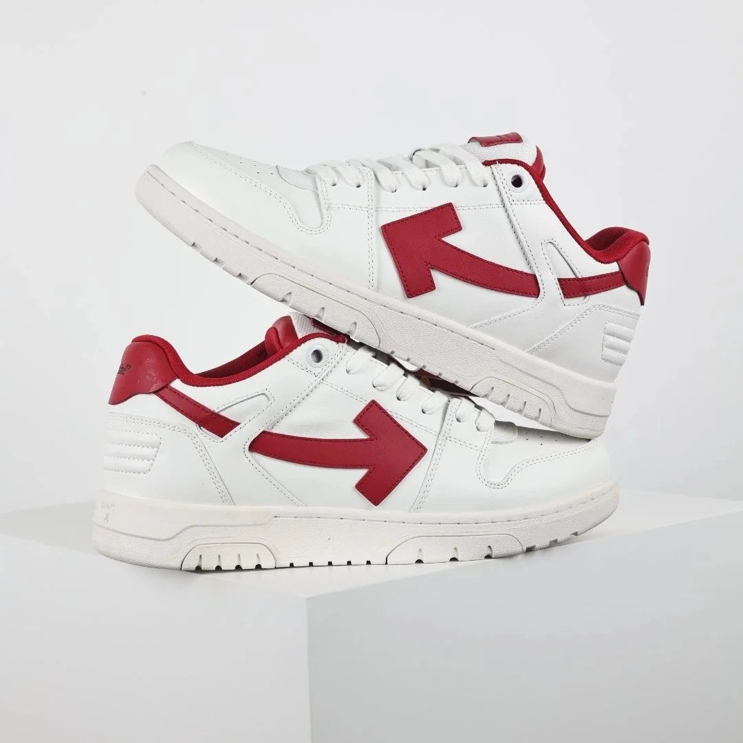 Off-White Diagonal Arrow Low White Pink Sneakers - 51