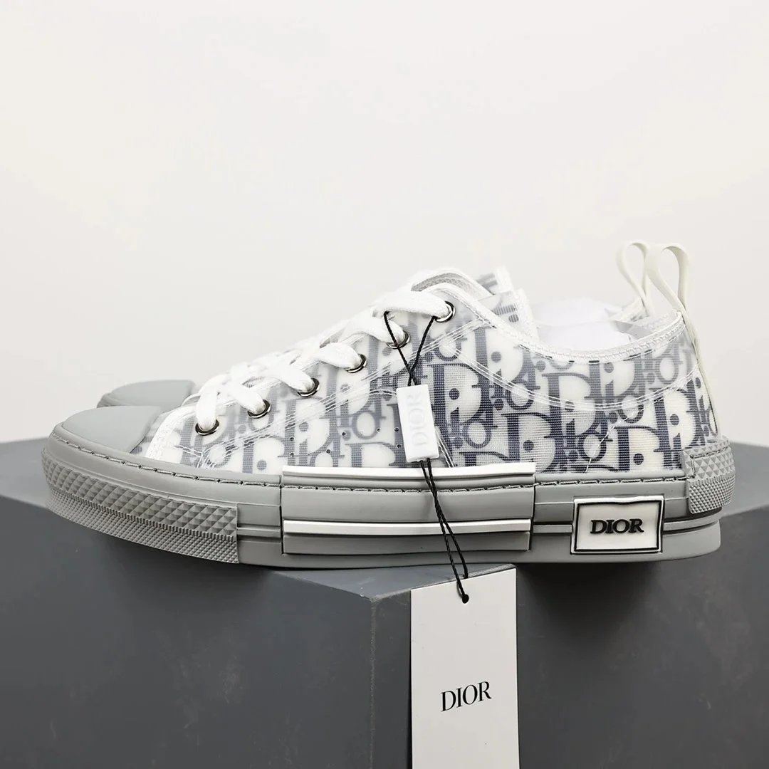 Dior B23 Low Top White Grey Oblique
