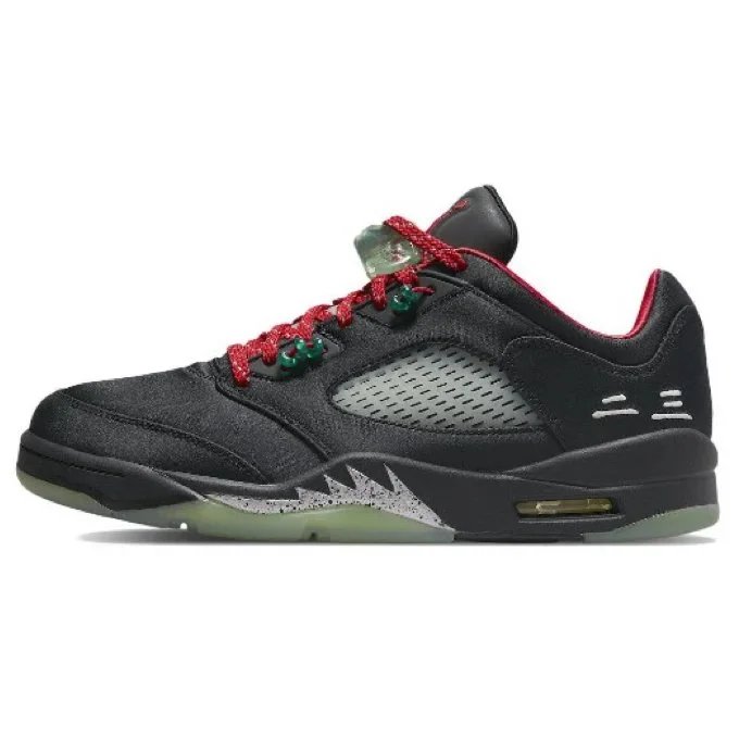 Air Jordan 5 Retro Black Red -036-A5LowBlackGreyRed(G)