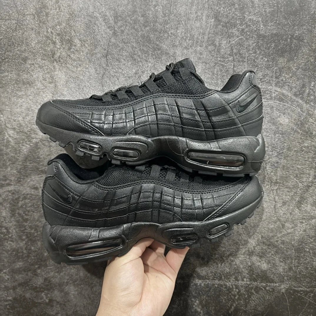 Nike Air Max 95 Black with Blue Swoosh Sneakers - 6