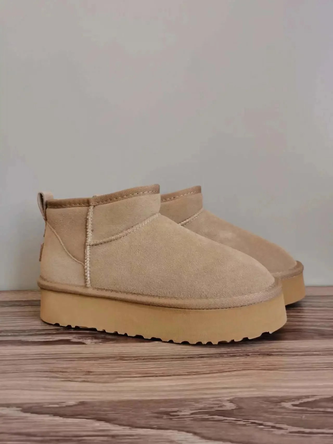 UGG Classic Mini II Gray Suede Sheepskin Boots Snow Boots - 7
