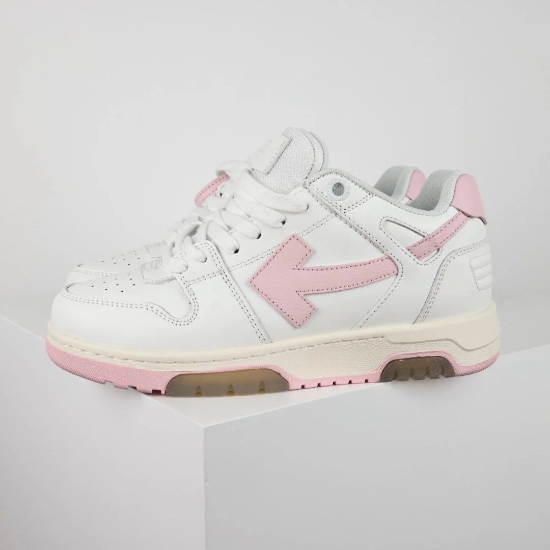Off-White Diagonal Arrow Low White Pink Sneakers