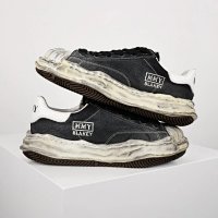 13-Triple-pack, fully distressed, black fabric with white sole, tag included, shell-toe design