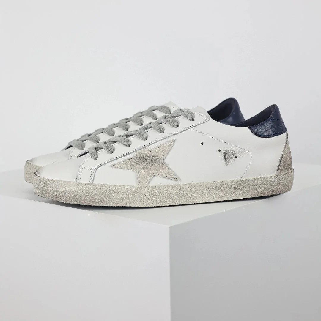 9-Classic Grey Star Deep Blue Tail Dirty Shoes