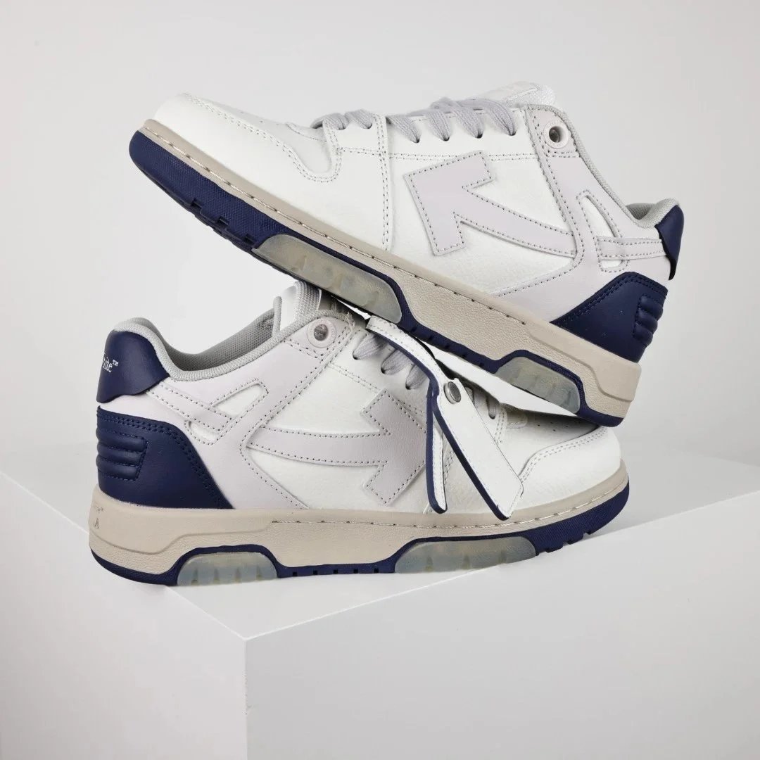 Off-White Diagonal Arrow Low White Pink Sneakers - 46