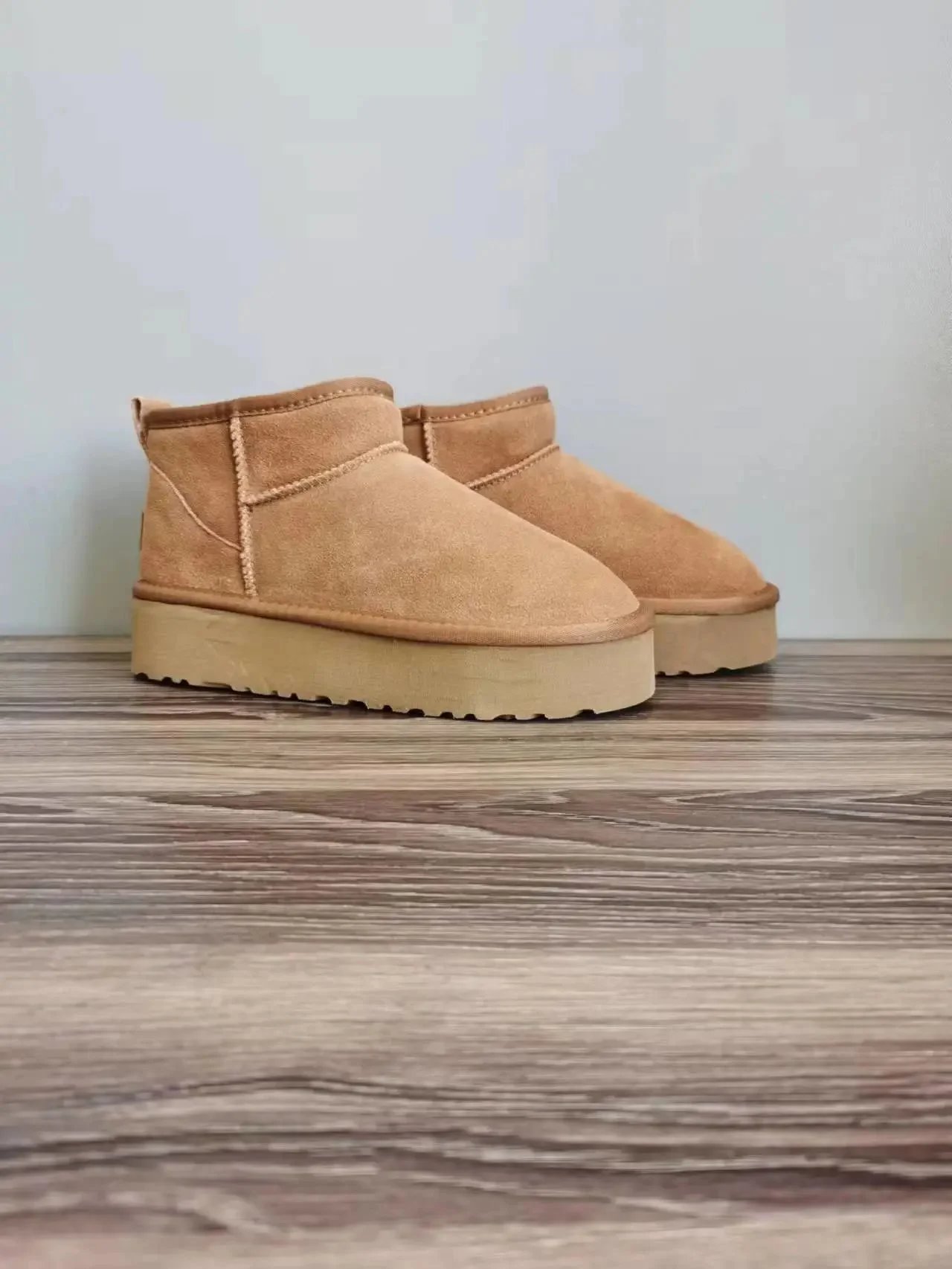 UGG Classic Mini II Gray Suede Sheepskin Boots Snow Boots - 5