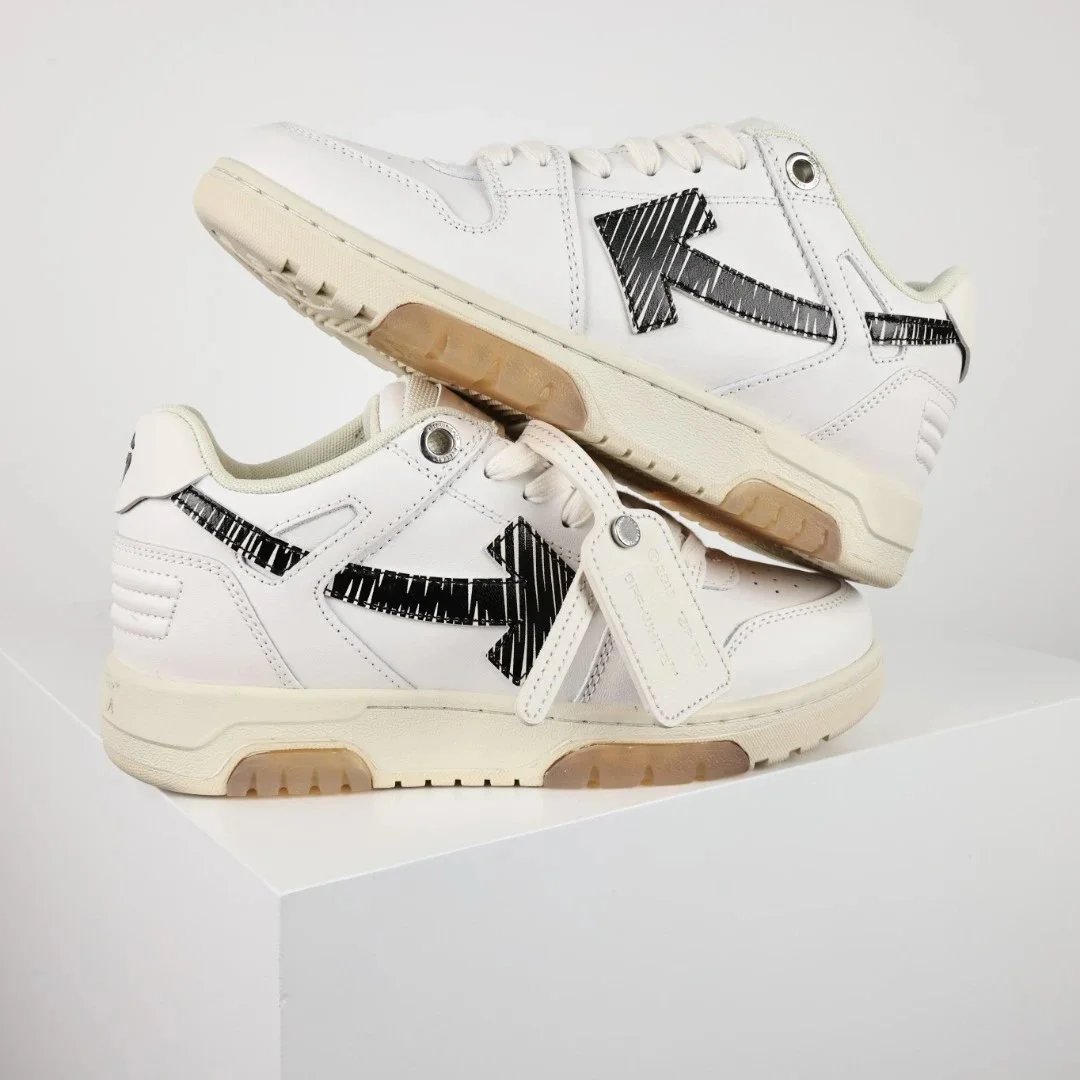Off-White Diagonal Arrow Low White Pink Sneakers - 39