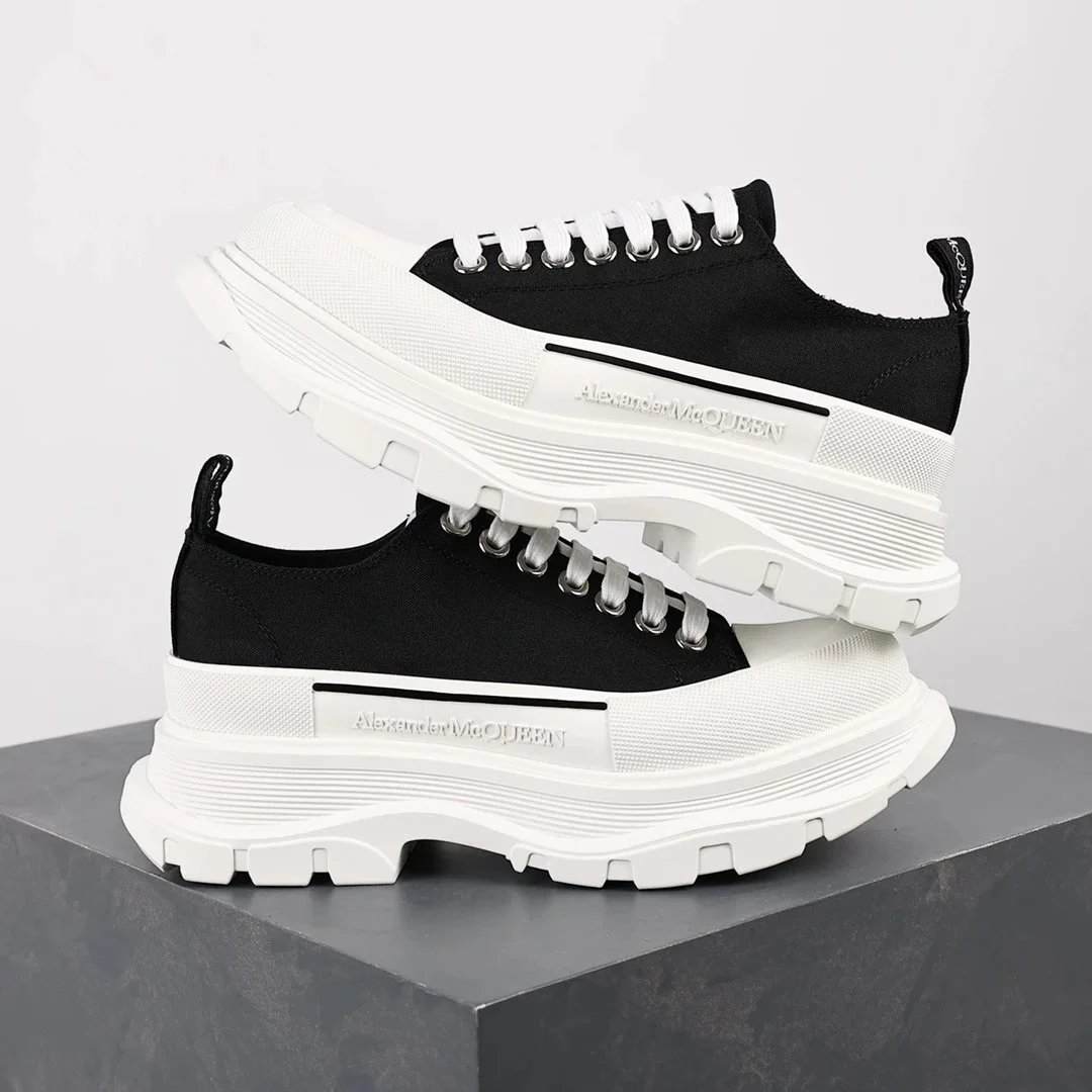 Alexander McQueen Oversized Sneaker Black and White Chunky Sneakers - 21