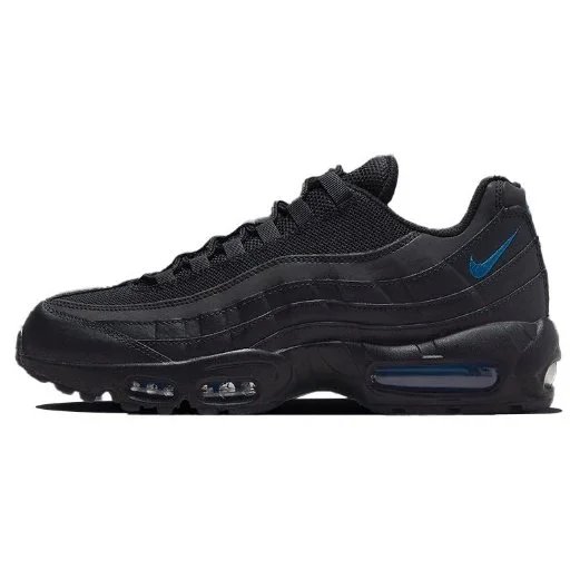 95 Pure Black Blue Swoosh