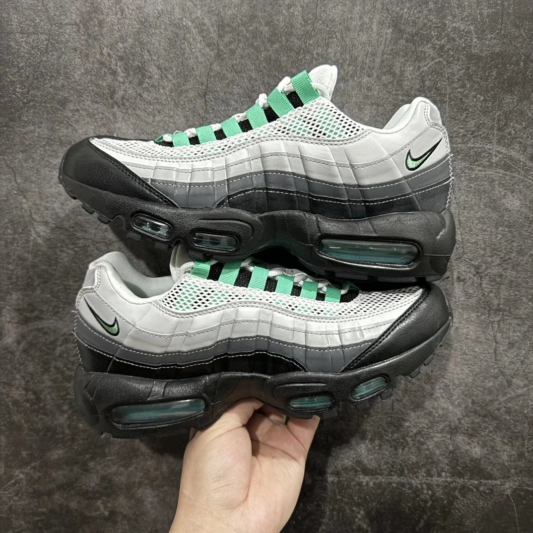 Nike Air Max 95 Black with Blue Swoosh Sneakers - 12