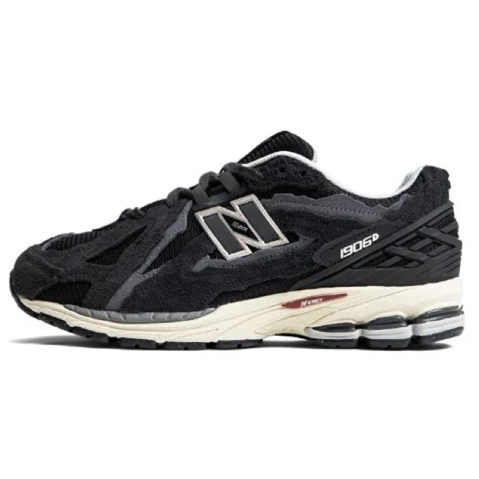 16-M1906DD [1906 Suede Black with White Sole] (G)