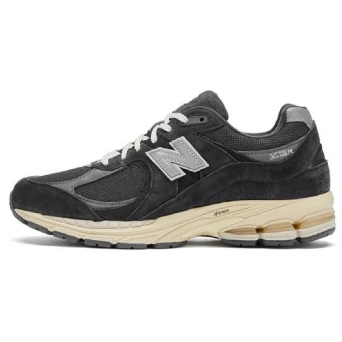 New Balance 2002R Black Charcoal Cream