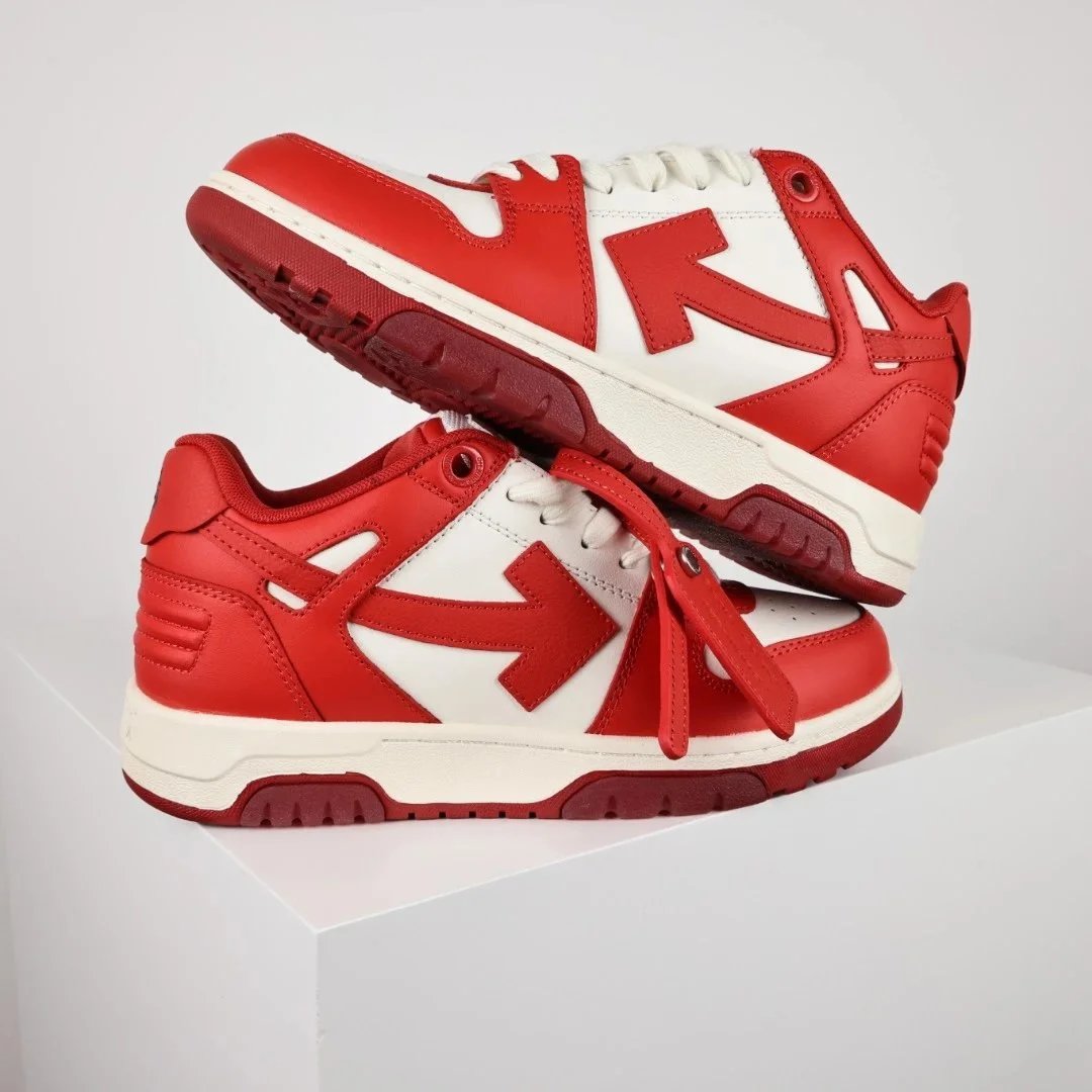 Off-White Diagonal Arrow Low White Pink Sneakers - 27