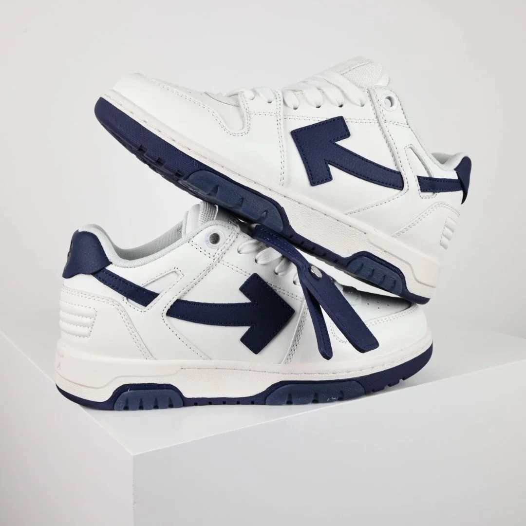 Off-White Diagonal Arrow Low White Pink Sneakers - 44