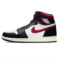 13-555088-061-A1 High-top black, white, and red Swoosh (G)