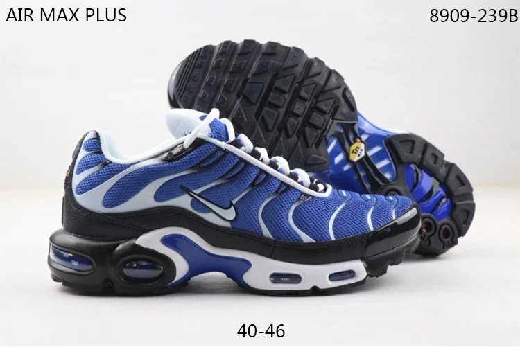 Nike Air Max Plus Blue and White Running Shoes