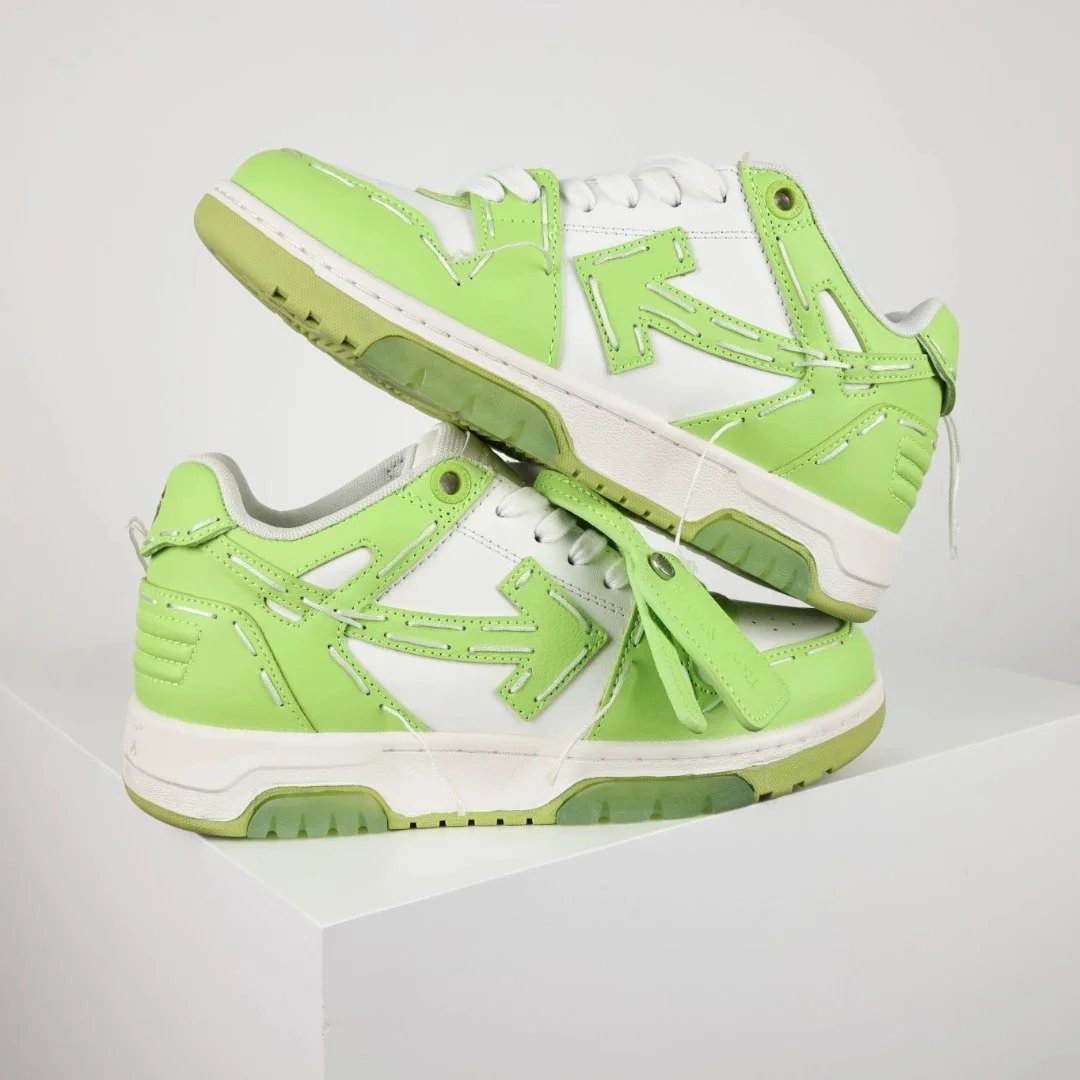 Off-White Diagonal Arrow Low White Pink Sneakers - 25