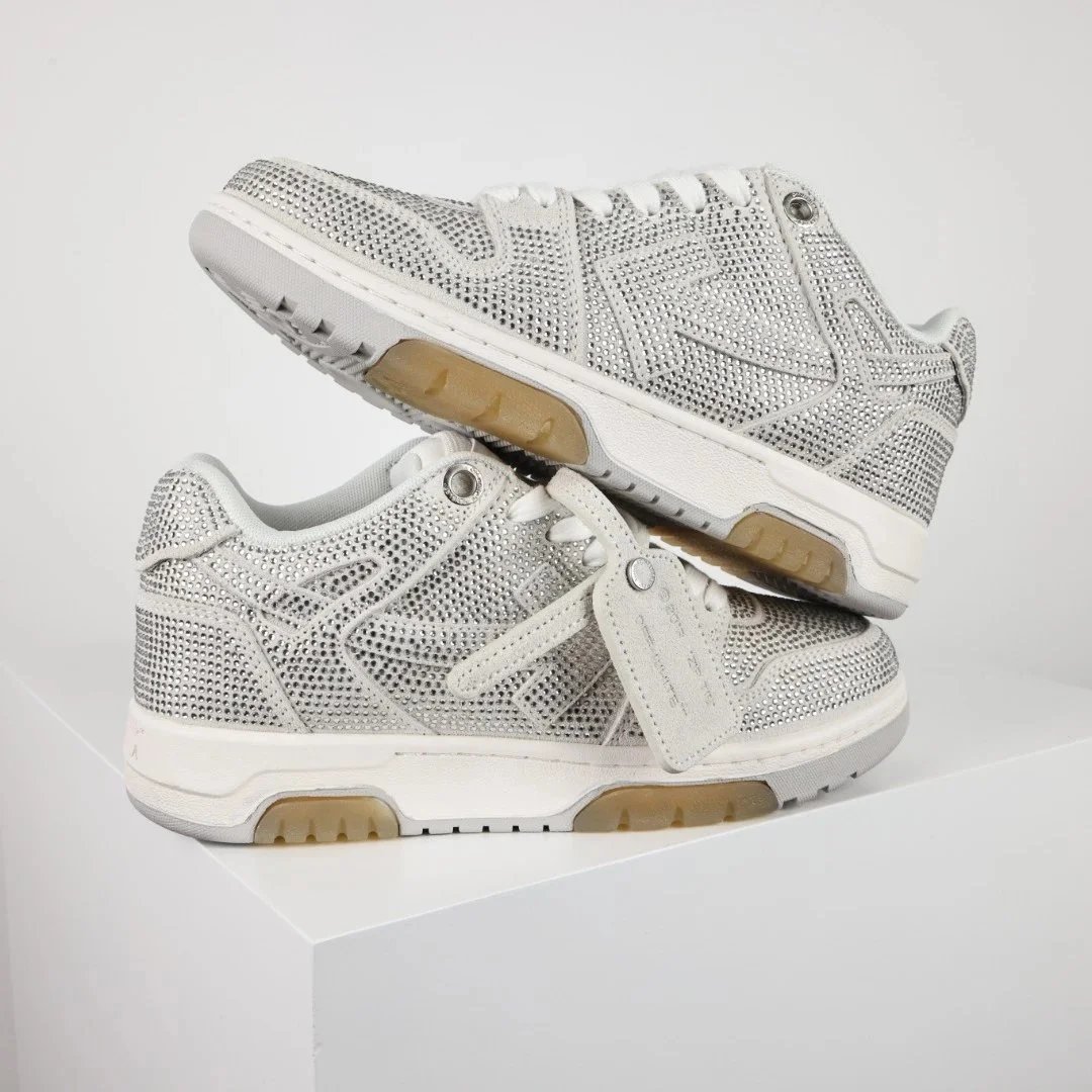 Off-White Diagonal Arrow Low White Pink Sneakers - 42