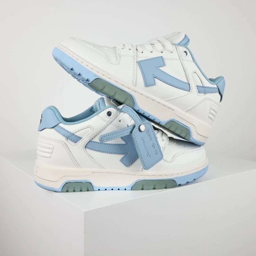 Off-White Diagonal Arrow Low White Pink Sneakers - 50