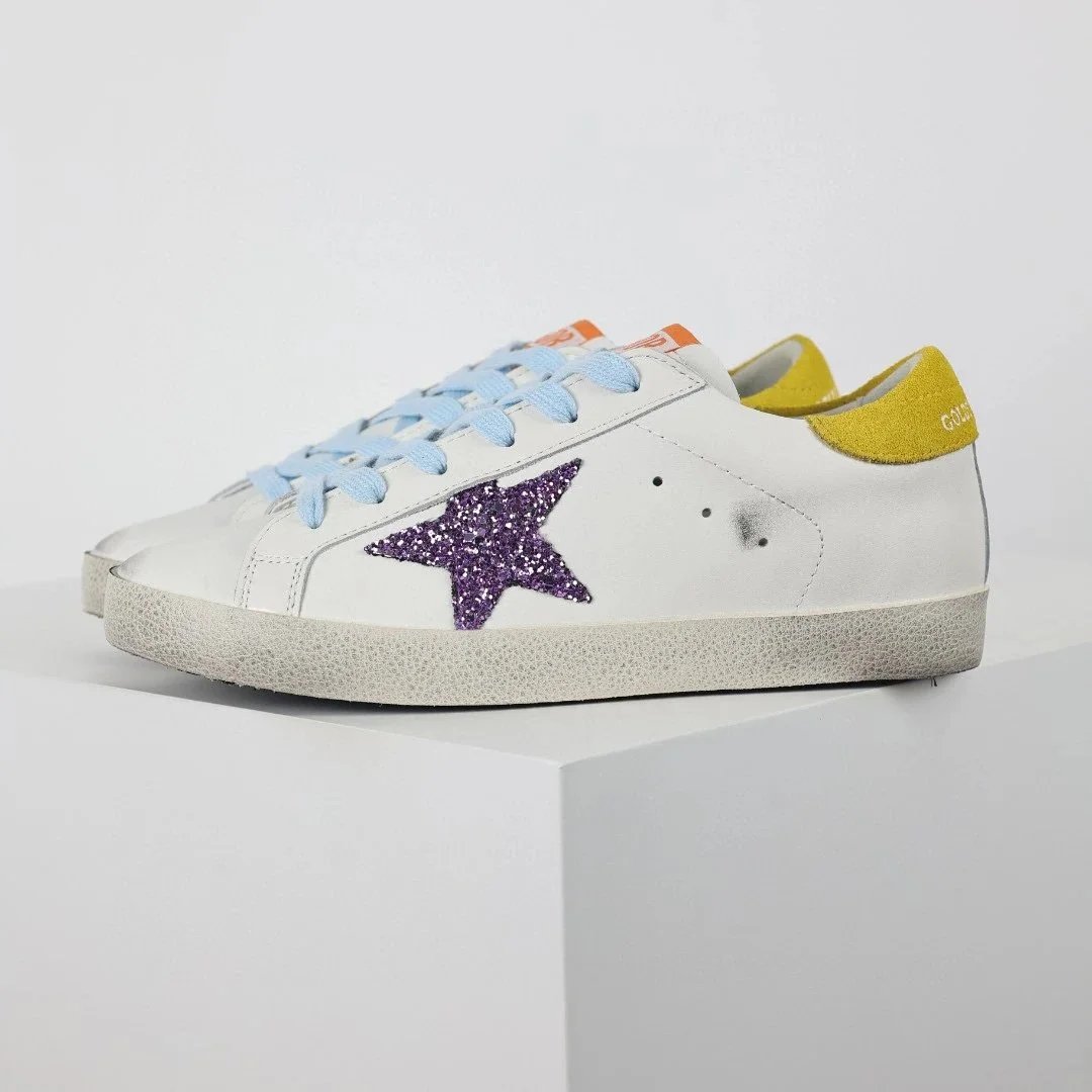 5-Purple glitter star yellow tail dirty shoes