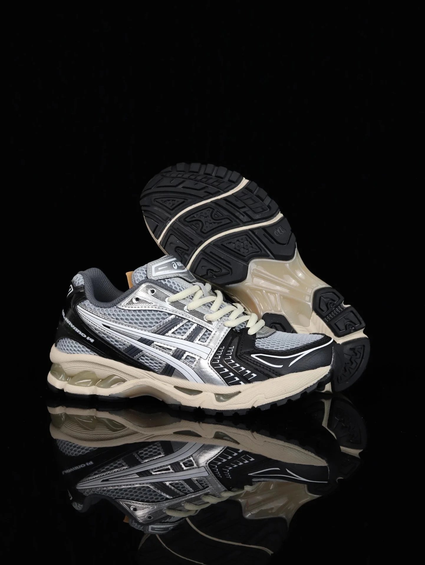 Asics Gel-Kayano 14 Black Silver Grey