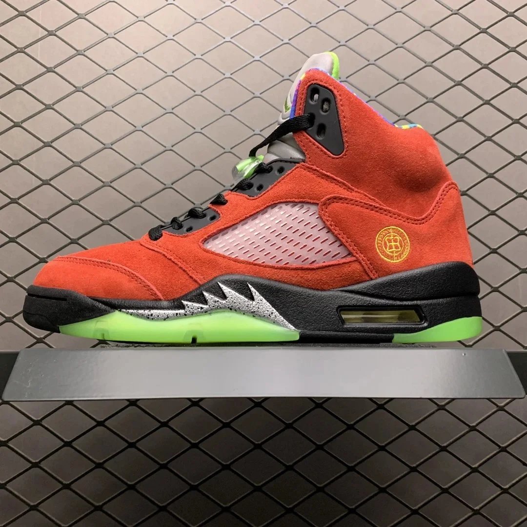 Air Jordan 5 Retro 'Retro' White Orange Blue Sneakers - 15