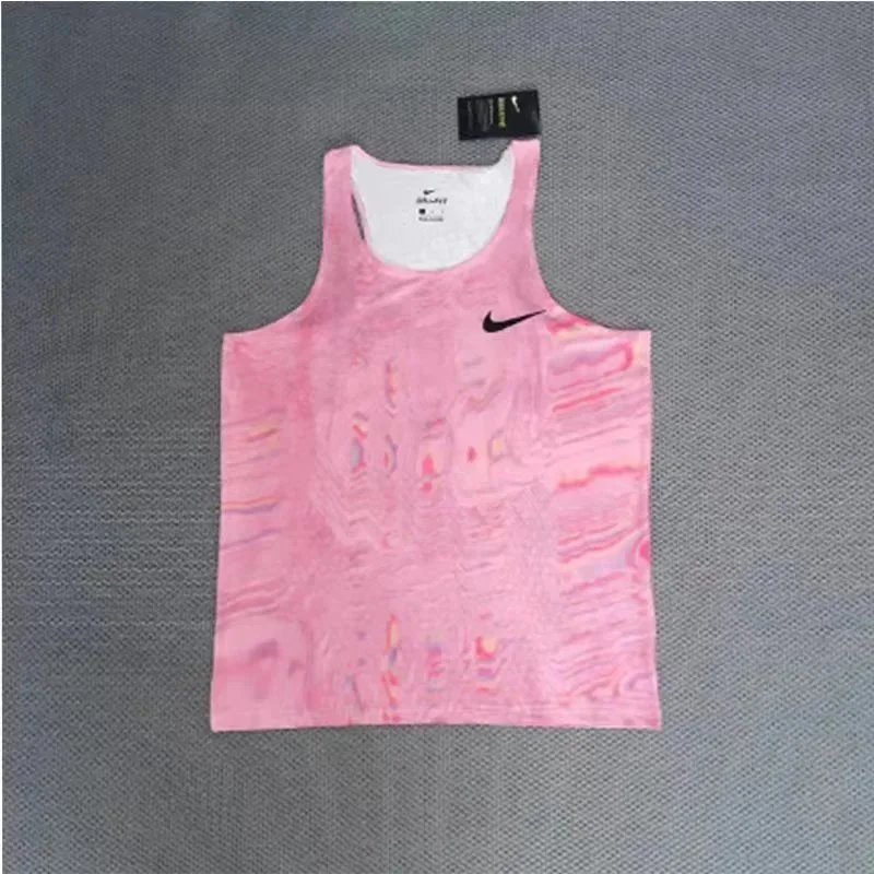 Nike Matching Sets Patterned running top and reflective shorts set — Pink vest