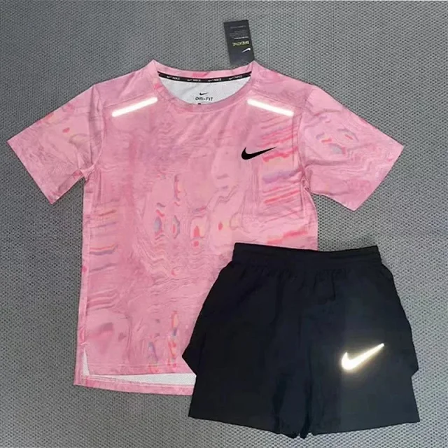 Nike Matching Sets Patterned running top and reflective shorts set product detail image 3