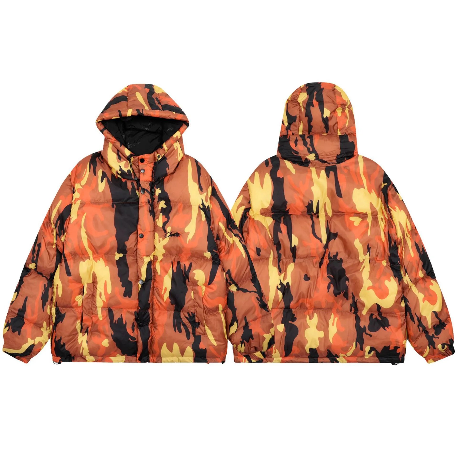 Corteiz Puffer Jacket Black Hooded Streetwear