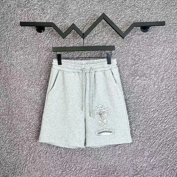 OK Embroidered Drawstring Shorts Gray - 25