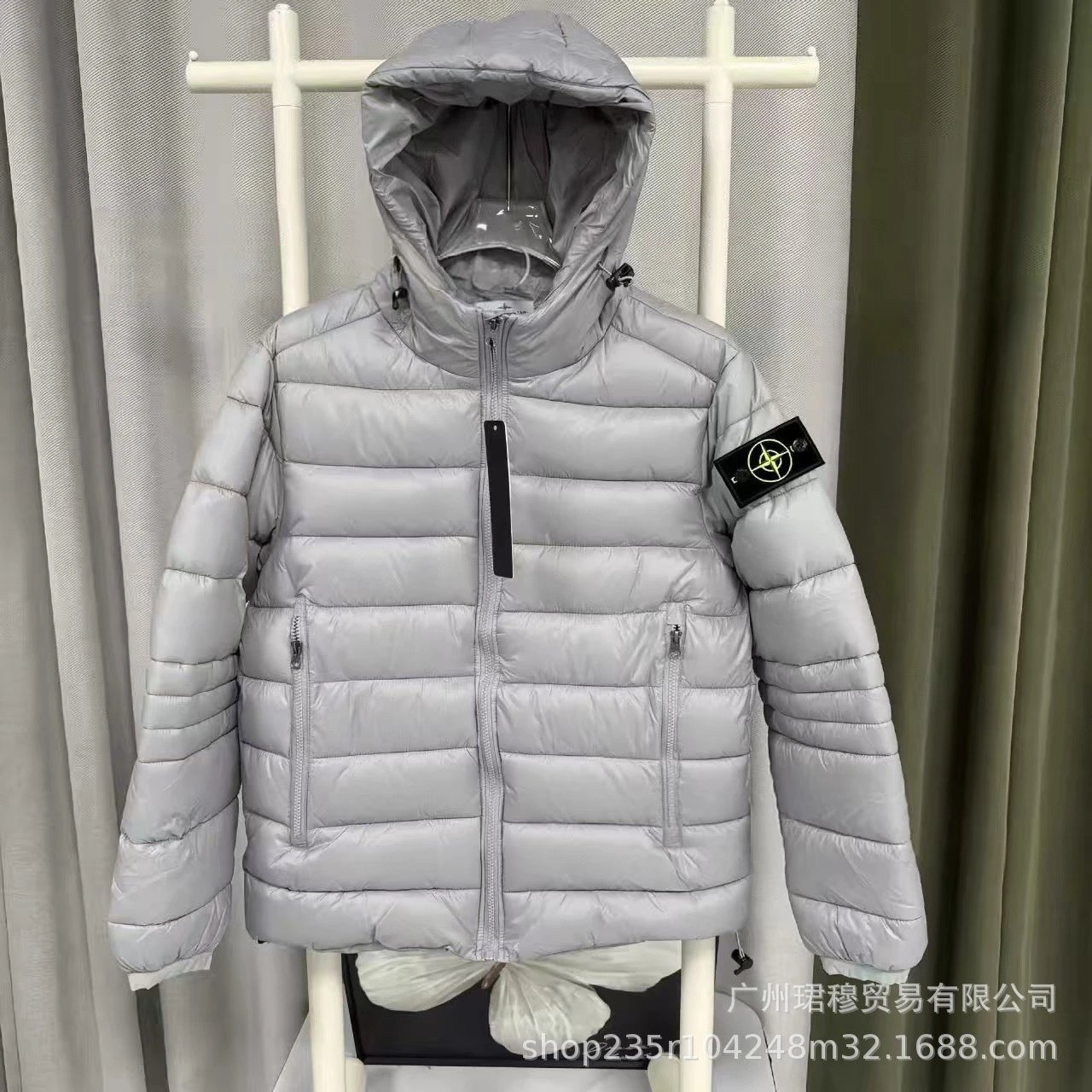 Stone Island Shadow Project Down Jacket Light Gray Outerwear