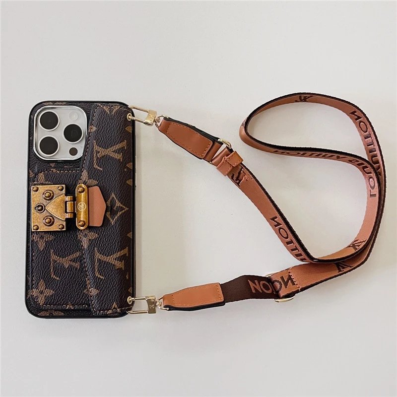 Louis Vuitton Phone Cases Patterned Case Collection — 1 Crossing Flower-Brown