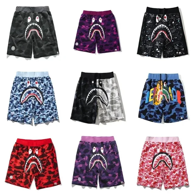 A BATHING APE Shorts Shark-face camouflage product detail image 1
