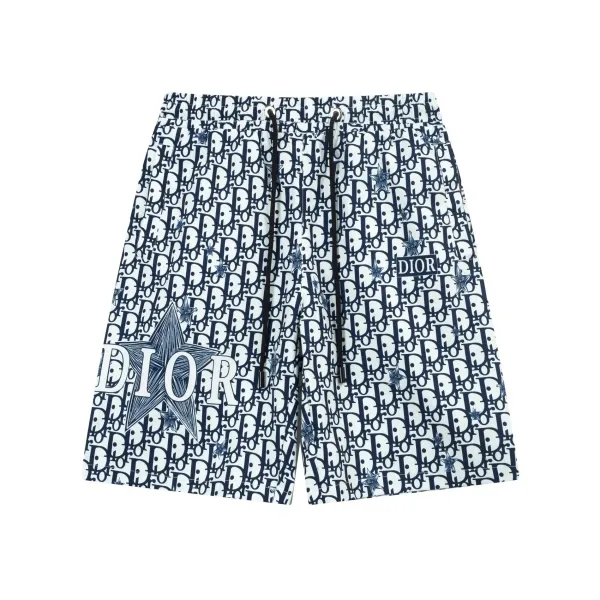 Dior Oblique Star Print Swim Shorts White/Navy - 1