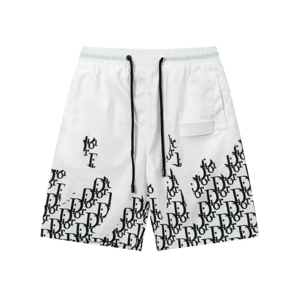 Dior Oblique Print Swim Shorts White - 1