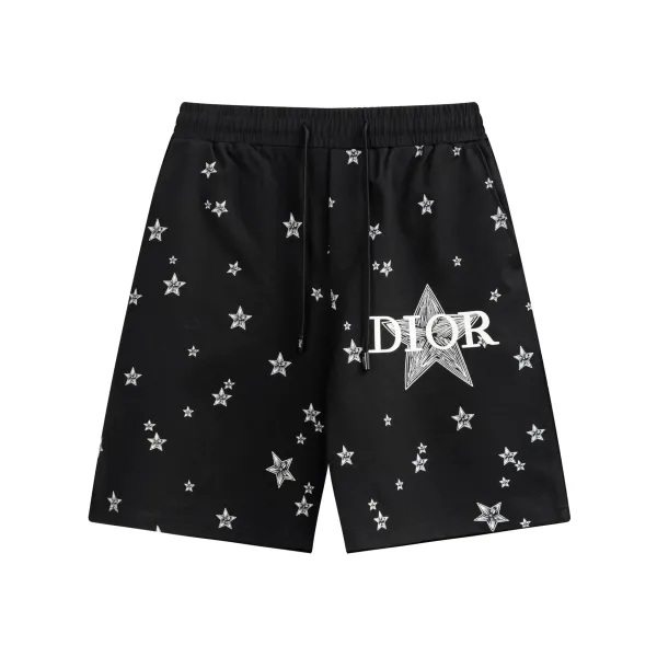 Dior Star Print Black Shorts - 1