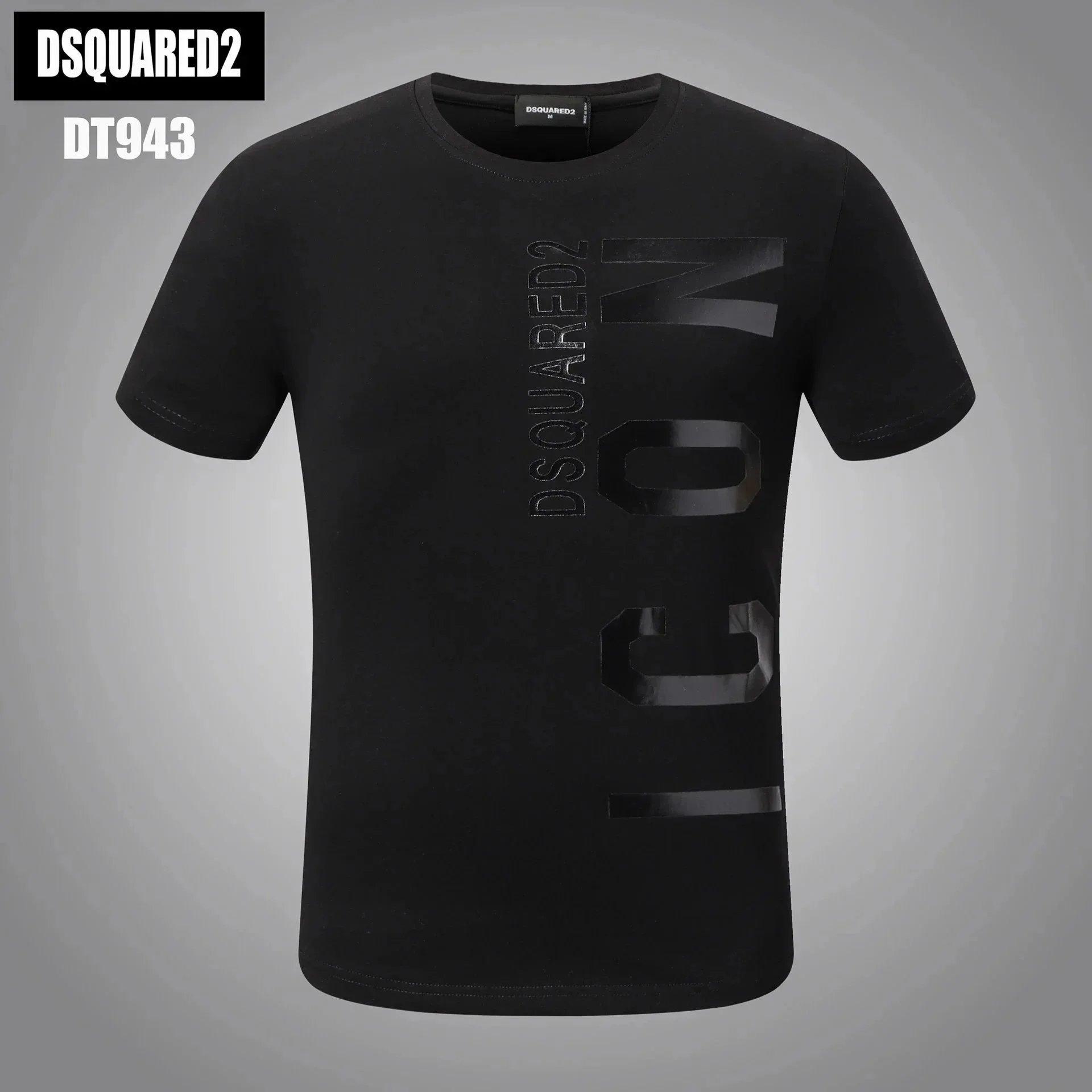 DSQUARED2 Multiple graphic T-shirt designs — 943 Black with Black Print