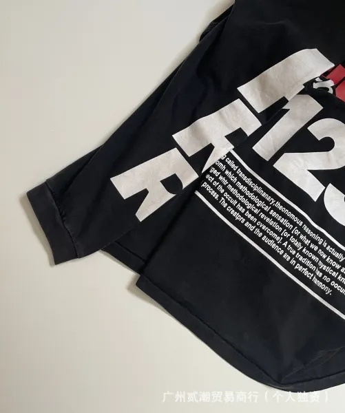 Rivington x Young Rich & Gnostic 123 Oversized Long-Sleeve Tee Black-Green Wash - 11