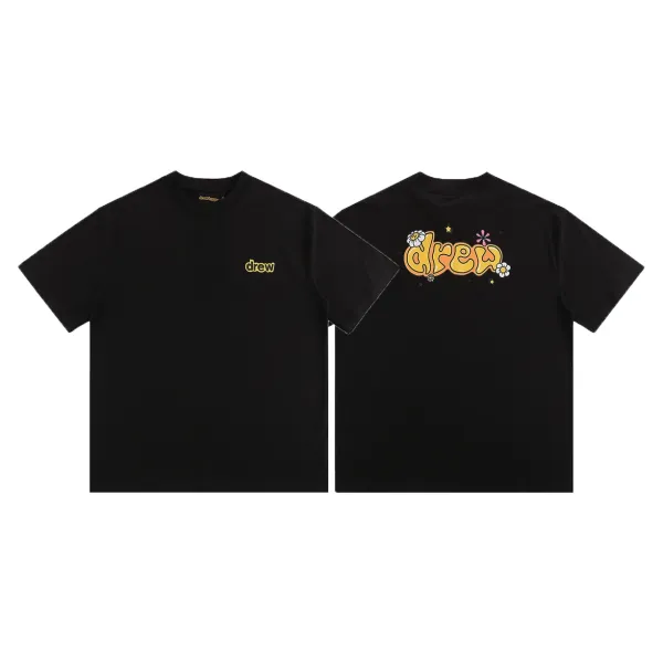 Drew House Floral Logo Black T-Shirt - 1