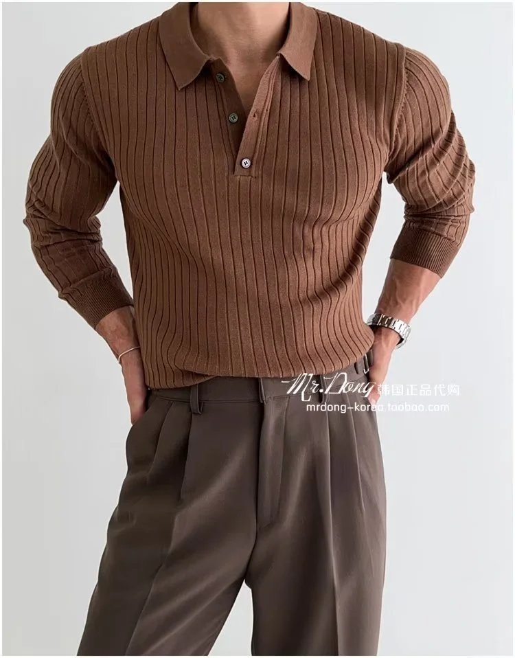 Ribbed Henley Knit Sweater White - 33