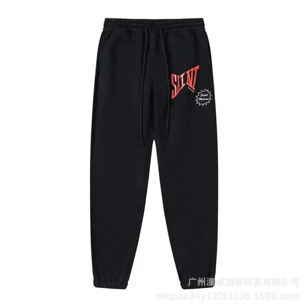 Saint Laurent SLMT Graphic Print Black Sweatpants - 1
