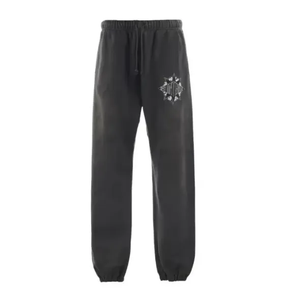 Philipp Plein Star Logo Sweatpants Black - 1