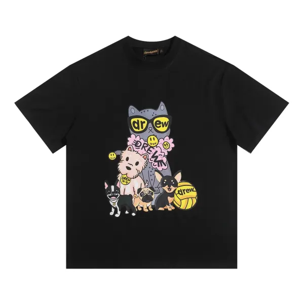 Drew House Pets Print Black T-Shirt - 1