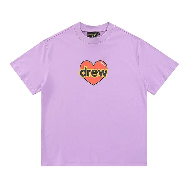 Drew House Heart Logo Lavender T-Shirt - 1