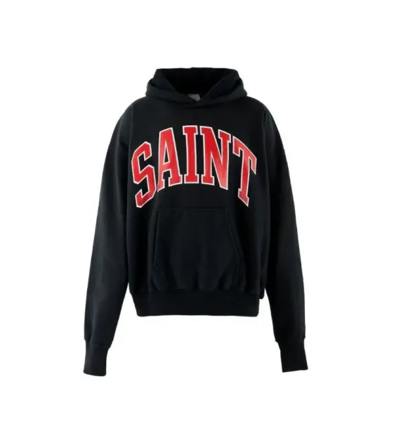 Saint Laurent Saint Arch Logo Black Hoodie - 1