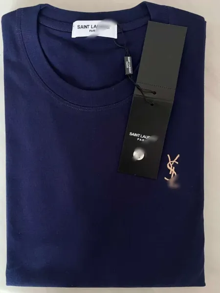 Saint Laurent Monogram Logo White T-Shirt - 3