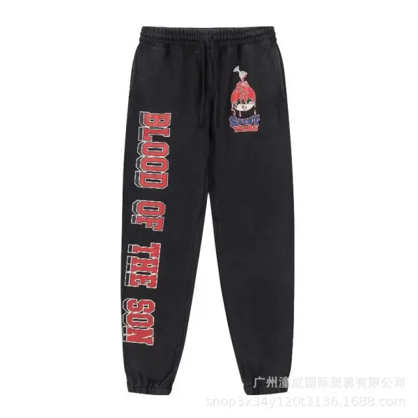 Stranger Things x Blood of the Son Black Graphic Sweatpants - 1