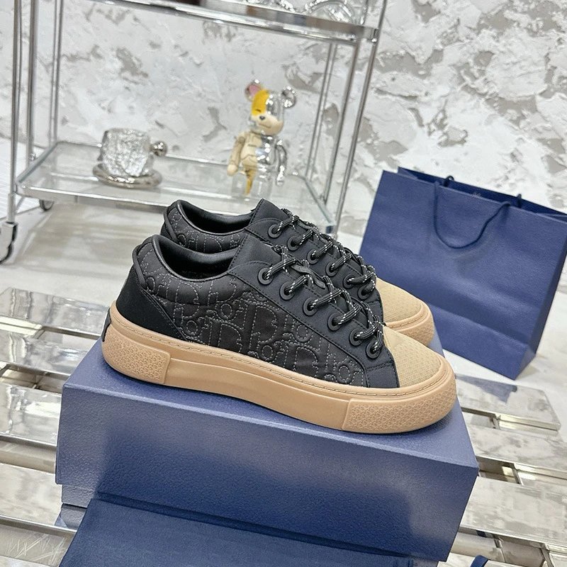 Dior B23 Oblique Low-Top Beige Sneakers - 19